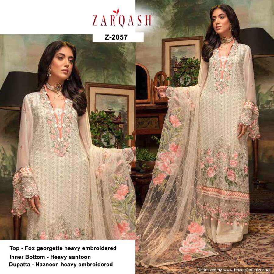 Zarqash Guzarish Georgette Festive Wear Heavy Designer Pakistani Salwar Kameez